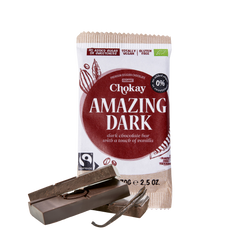 Chokay dunkle Bio Amazing Dark Schokoladen-Tafel Vorderansicht