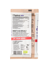 Chokay dunkle Bio Salty Almond Schokoladen-Tafel Rückansicht