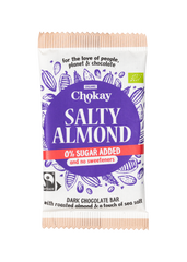 Chokay dunkle Bio Salty Almond Schokoladen-Tafel Vorderansicht