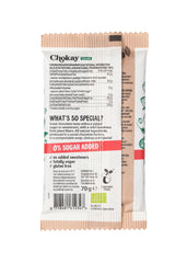 Chokay dunkle Bio Heavenly Hazel Schokoladen-Tafel Rückansicht