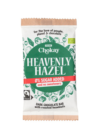 Chokay dunkle Bio Heavenly Hazel Schokoladen-Tafel Vorderansicht