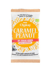 Chokay dunkle Bio Caramel Peanut  Schokoladen-Tafel Vorderansicht