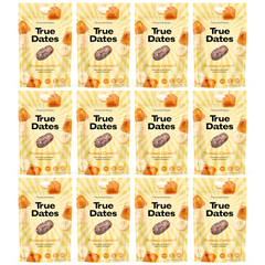 True Dates Aromatisierte Datteln 12 x 100 g – innovativen Candy & Dessert Aromen – gesündere Süßigkeiten Alternative – vegan & ohne Zuckerzusatz