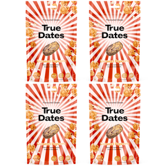 True Dates Aromatisierte Datteln 4 x 100 g – Probierbox mit innovativen Candy & Dessert Aromen – gesündere Süßigkeiten Alternative – vegan & ohne Zuckerzusatz