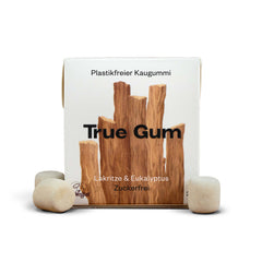 True Gum - Minze,Zitrone, Mango, Himbeere&Vanille, Strong Mint, White, Lakritze&Eukalyptus, Ingwer&Kurkuma | Plastikfreier Kaugummi | Biologisch Abbaubar | Vegan | 21 g