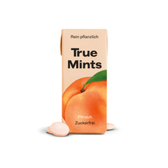 True Mints - Frische Minze, Pfirsich, Kirsche, Passionsfrucht, Schwarze Johannisbeere, Orange, Wassermelone | Pflanzliche Pastillen| Biologisch Abbaubar | Vegan | 13 g