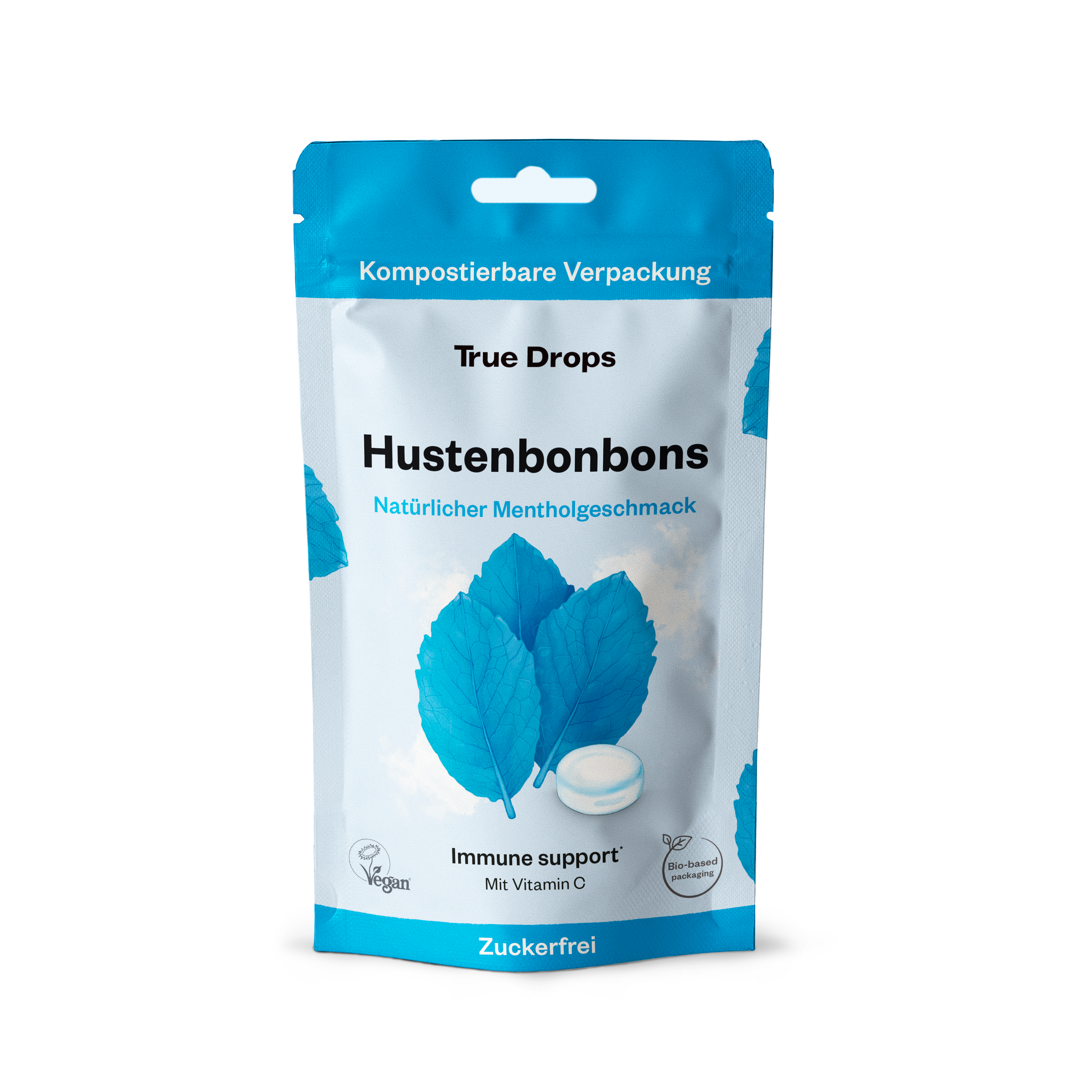 True Drops Mentholbonbons Packung in Vorderansicht