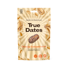 Laden Sie das Bild in den Galerie-Viewer, True Dates - Probierset 4 Sorten | Sour Cola, Sweet Peach, Creamy Peanut Butter, Cookie Dough | natürlich aromatisierte Datteln | 4x100 g