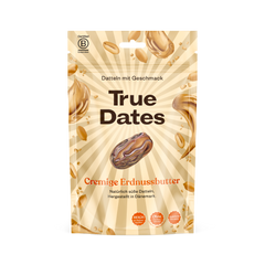 True Dates Cremige Erdnussbutter Packung in Vorderansicht