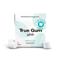 True Gum - Minze,Zitrone, Mango, Himbeere&Vanille, Strong Mint, White, Lakritze&Eukalyptus, Ingwer&Kurkuma | Plastikfreier Kaugummi | Biologisch Abbaubar | Vegan | 21 g