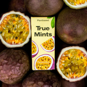 True Mint Maracuja| Pflanzliche Pastillen| Biologisch Abbaubar | Vegan | 13 g