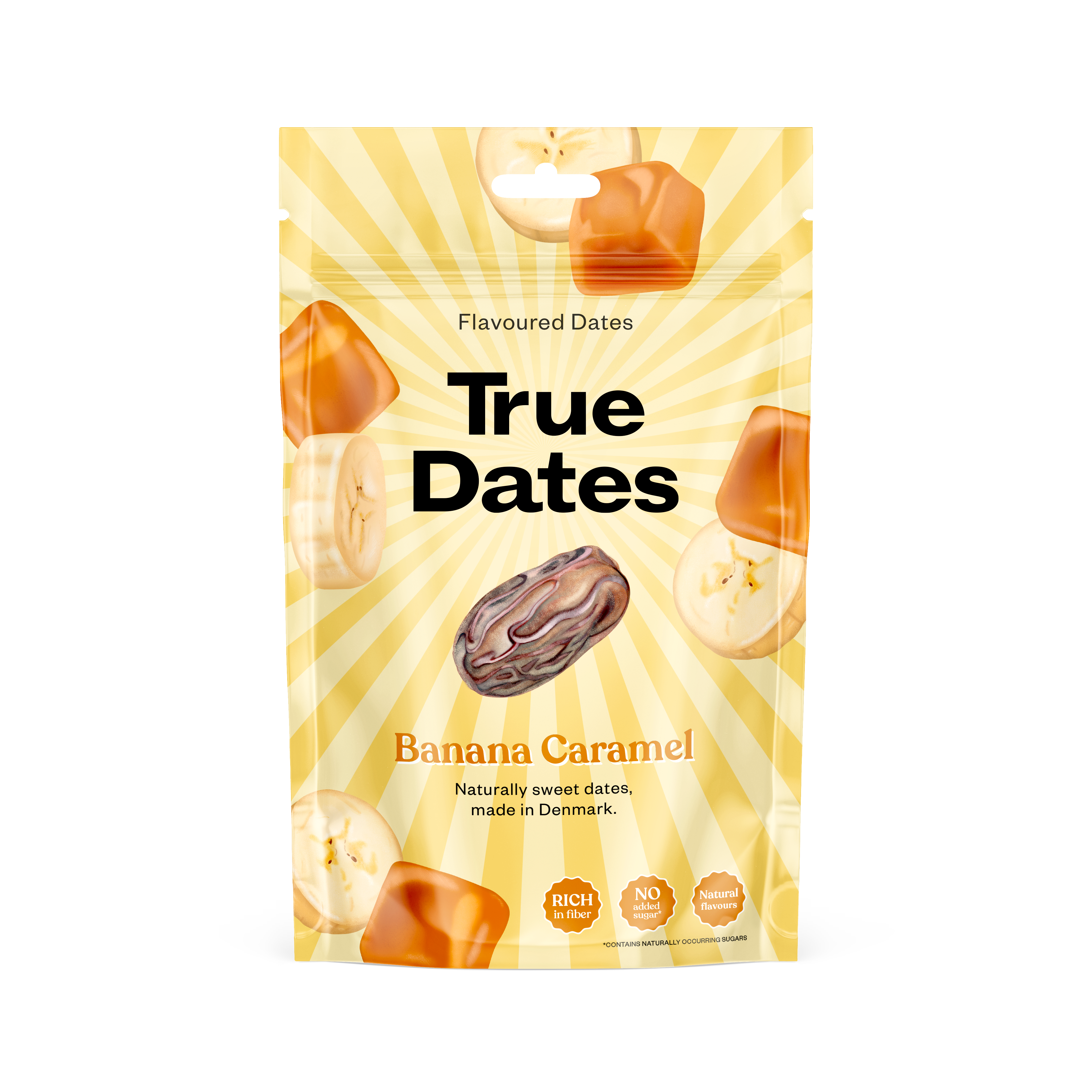 NEU & EXKLUSIV: True Dates - BANANA CARAMEL | natürlich aromatisierte Datteln | Bananen Karamell | 100g