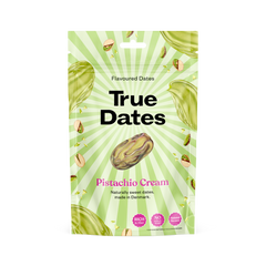 True Dates Aromatisierte Datteln 100 g – gesündere Süßigkeiten Alternative mit innovativen Candy & Dessert Geschmacksrichtungen – vegan & ohne Zuckerzusatz – Cola, Peach, Apple, Watermelon, Cookie, Cinnamon, Peanut Butter, Pistachio, Popcorn