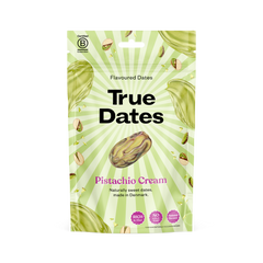 True Dates Aromatisierte Datteln 100 g – gesündere Süßigkeiten Alternative mit innovativen Candy & Dessert Geschmacksrichtungen – vegan & ohne Zuckerzusatz – Cola, Peach, Apple, Watermelon, Cookie, Cinnamon, Peanut Butter, Pistachio, Popcorn