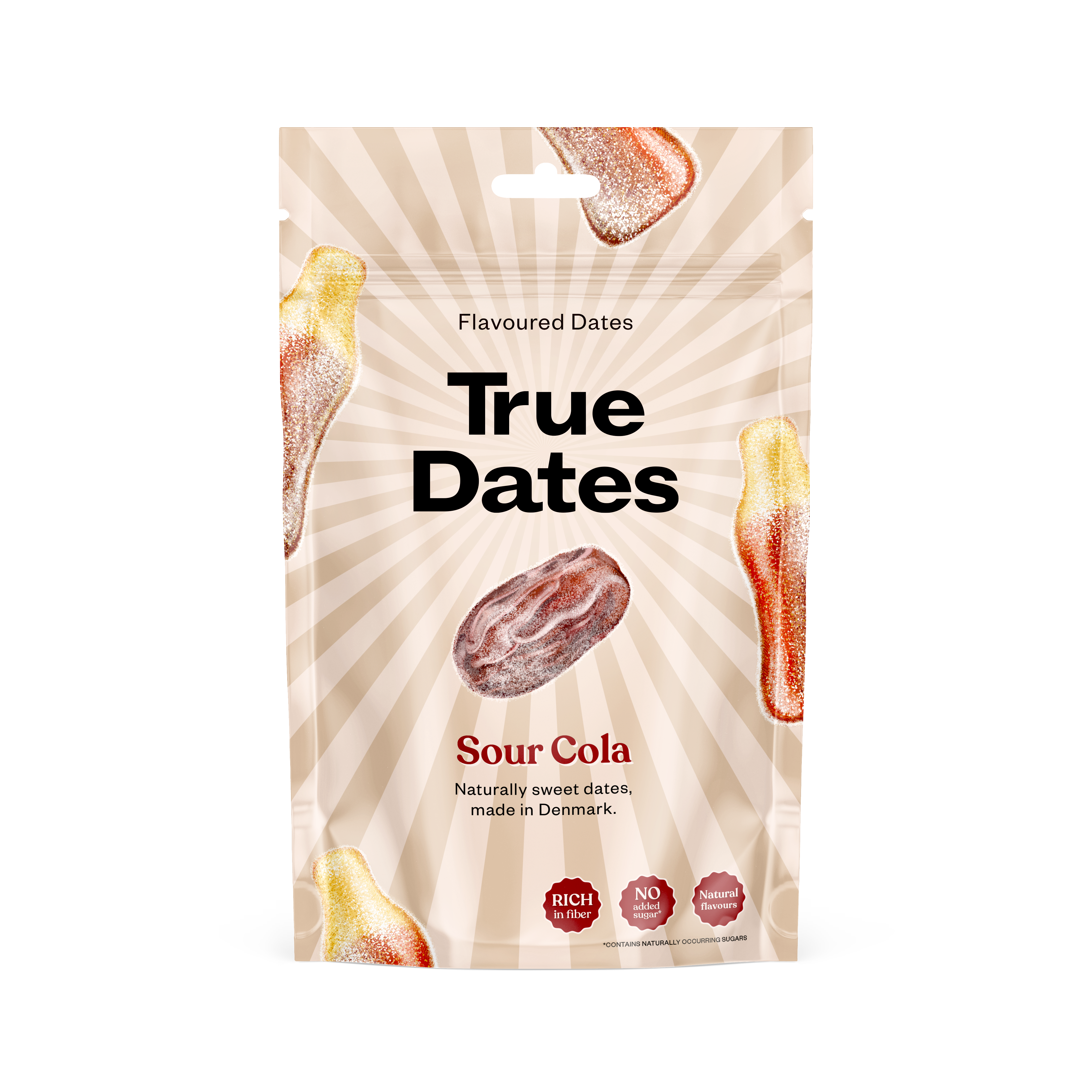 True Dates - SOUR COLA | natürlich aromatisierte Datteln | sauerer Colageschmack | 100 g