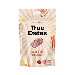 True Dates Aromatisierte Datteln 100 g – gesündere Süßigkeiten Alternative mit innovativen Candy & Dessert Geschmacksrichtungen – vegan & ohne Zuckerzusatz – Cola, Peach, Apple, Watermelon, Cookie, Cinnamon, Peanut Butter, Pistachio, Popcorn