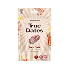 True Dates Aromatisierte Datteln 100 g – gesündere Süßigkeiten Alternative mit innovativen Candy & Dessert Geschmacksrichtungen – vegan & ohne Zuckerzusatz – Cola, Peach, Apple, Watermelon, Cookie, Cinnamon, Peanut Butter, Pistachio, Popcorn