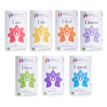Laden Sie das Bild in den Galerie-Viewer, BE BETTER CHAKRA - GESCHENKSET: 7x BIO Tees by Kerstin Linnartz, blended by Solaris Tea