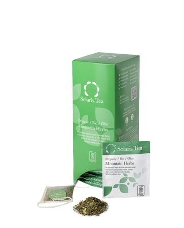 NEU!! BIO Mountain Herbs 40x1,5g biologisch abbaubare, genähte Teebeutel