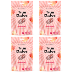 True Dates Aromatisierte Datteln 4 x 100 g – Probierbox mit innovativen Candy & Dessert Aromen – gesündere Süßigkeiten Alternative – vegan & ohne Zuckerzusatz