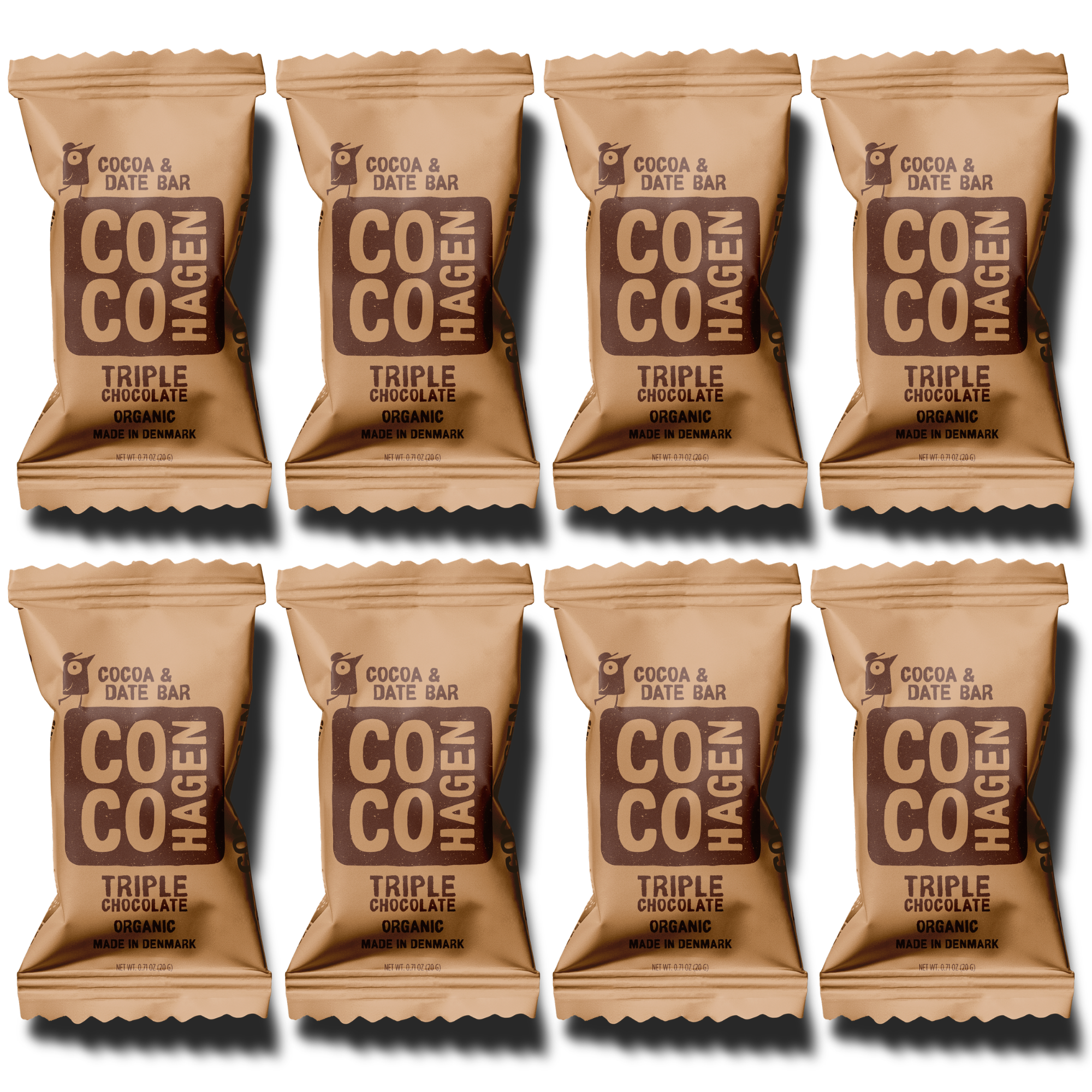Cocohagen Organic Date Bite: Bio Triple Chocolate, 8 x 20g