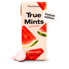 True Mints - Frische Minze, Pfirsich, Kirsche, Passionsfrucht, Schwarze Johannisbeere, Orange, Wassermelone | Pflanzliche Pastillen| Biologisch Abbaubar | Vegan | 13 g