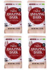 Vier Tafeln Chokay BIO dunkle Schokolade AMAZING DARK in Vorderansicht