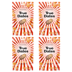 True Dates Aromatisierte Datteln 4 x 100 g – Probierbox mit innovativen Candy & Dessert Aromen – gesündere Süßigkeiten Alternative – vegan & ohne Zuckerzusatz