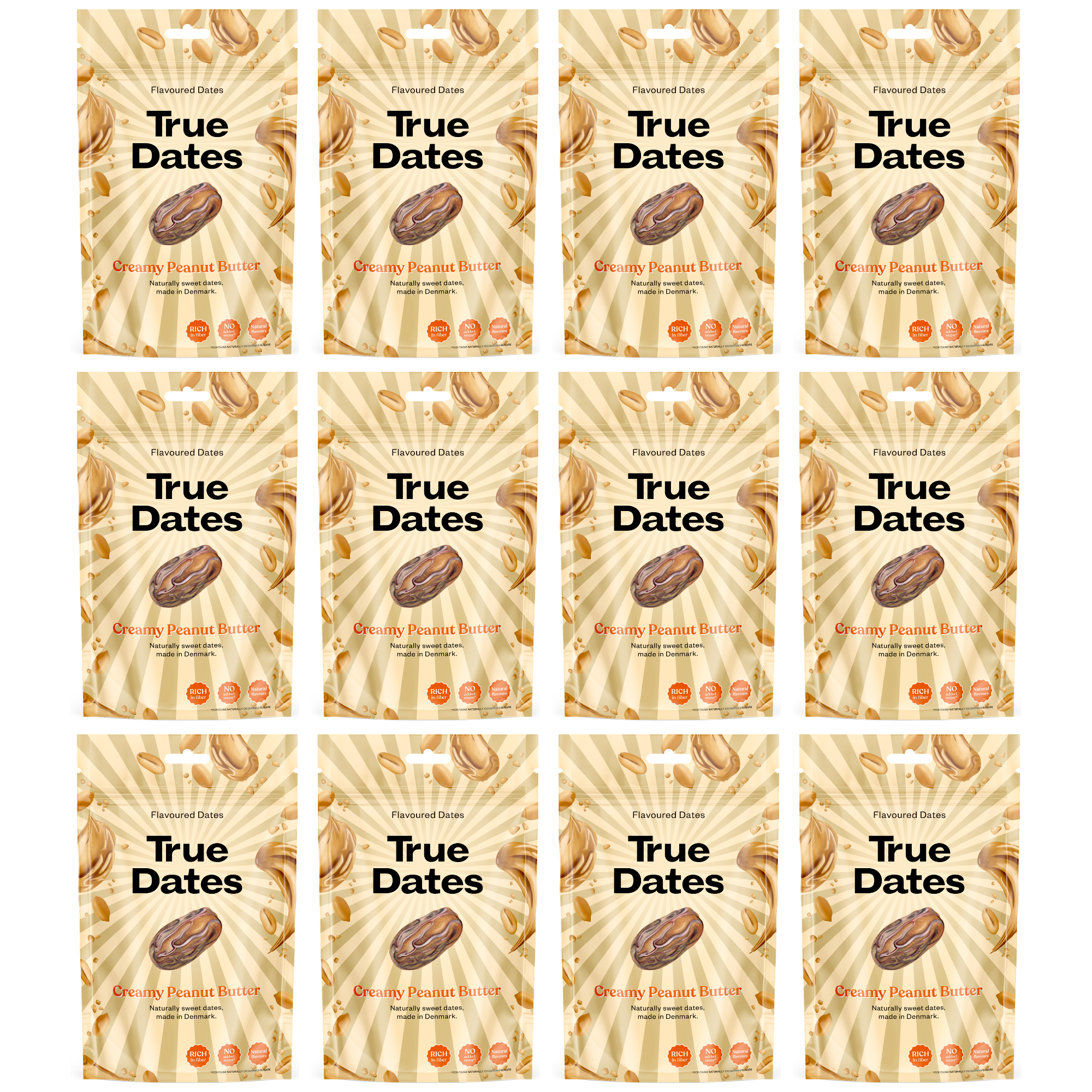 True Dates Aromatisierte Datteln 12 x 100 g – innovativen Candy & Dessert Aromen – gesündere Süßigkeiten Alternative – vegan & ohne Zuckerzusatz