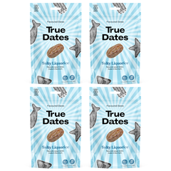 True Dates Aromatisierte Datteln 4 x 100 g – Probierbox mit innovativen Candy & Dessert Aromen – gesündere Süßigkeiten Alternative – vegan & ohne Zuckerzusatz