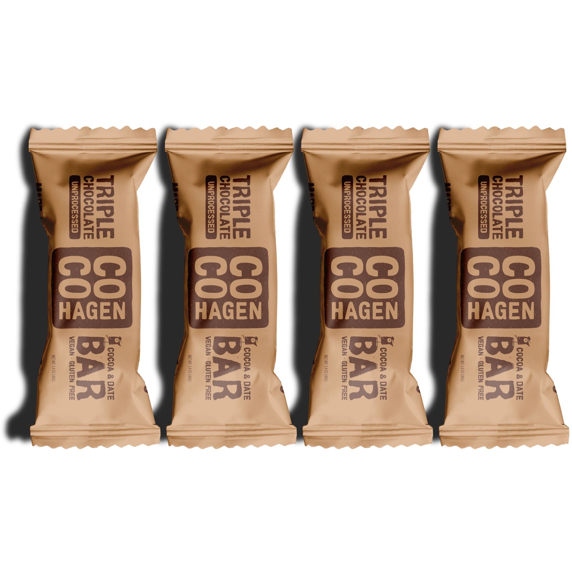 Cocohagen Organic Date Bar: Bio Triple Chocolate, 4 x 40g