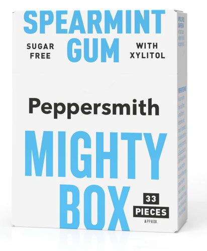 Peppersmith Mighty Box - 100% Xylitol Kaugummi Grüne Minze / Spearmint, 50 g