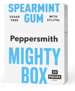 Peppersmith Mighty Box - 100% Xylitol Kaugummi Grüne Minze / Spearmint, 50 g