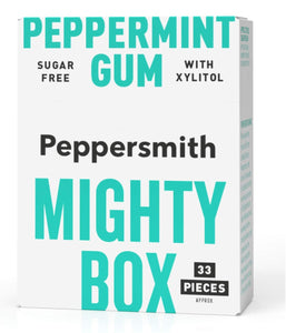 Peppersmith Mighty Box - 100% Xylitol Kaugummi Pfefferminze, 50 g