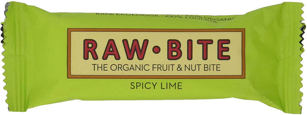 Raw Bite Bio Rohkost Riegel Spicy Lime, 12 x 50 g