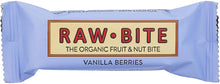 Laden Sie das Bild in den Galerie-Viewer, Raw Bite Bio Rohkost Riegel Vanilla Berries, 12 x 50 g