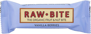 Raw Bite Bio Rohkost Riegel Vanilla Berries, 12 x 50 g