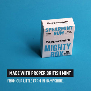 Peppersmith Mighty Box - 100% Xylitol Kaugummi Grüne Minze / Spearmint, 50 g