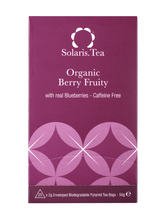 Laden Sie das Bild in den Galerie-Viewer, Berry Fruity Org. Enveloped Pyramid Teabags, 25x2g - Solaris Tea