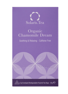 Chamomile Dream Org. Enveloped Pyramid Teabags, 25x2g - Solaris Tea