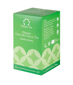 Chun Mee Green Tea Org. Enveloped Pyramid Teabags, 25x2g - Solaris Tea