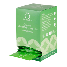 Laden Sie das Bild in den Galerie-Viewer, Chun Mee Green Tea Org. Enveloped Pyramid Teabags, 25x2g - Solaris Tea