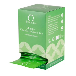 Chun Mee Green Tea Org. Enveloped Pyramid Teabags, 25x2g - Solaris Tea