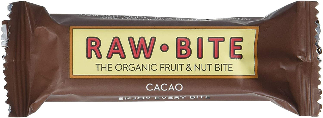 Raw Bite Bio Rohkost Riegel Cacao, 12 x 50 g