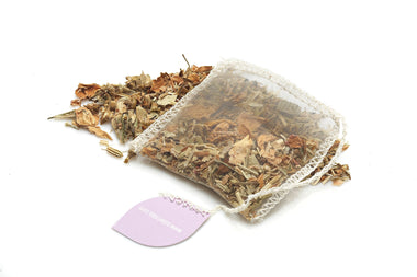 Solaris BIO Chamomile genähter Teebeutel, offen, loser Tee sichtbar