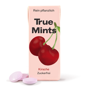 True Mint KIRSCHE | Pflanzliche Pastillen| Biologisch Abbaubar | Vegan | 13 g