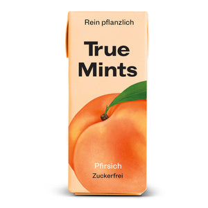 True Mint PFIRSICH| Pflanzliche Pastillen| Biologisch Abbaubar | Vegan | 13 g