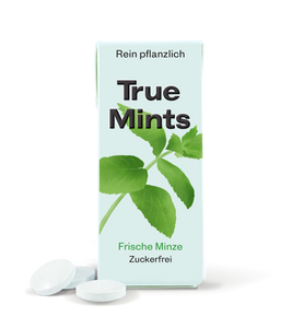 True Mint  FRISCHE MINZE | Pflanzliche Pastillen| Biologisch Abbaubar | Vegan | 13 g