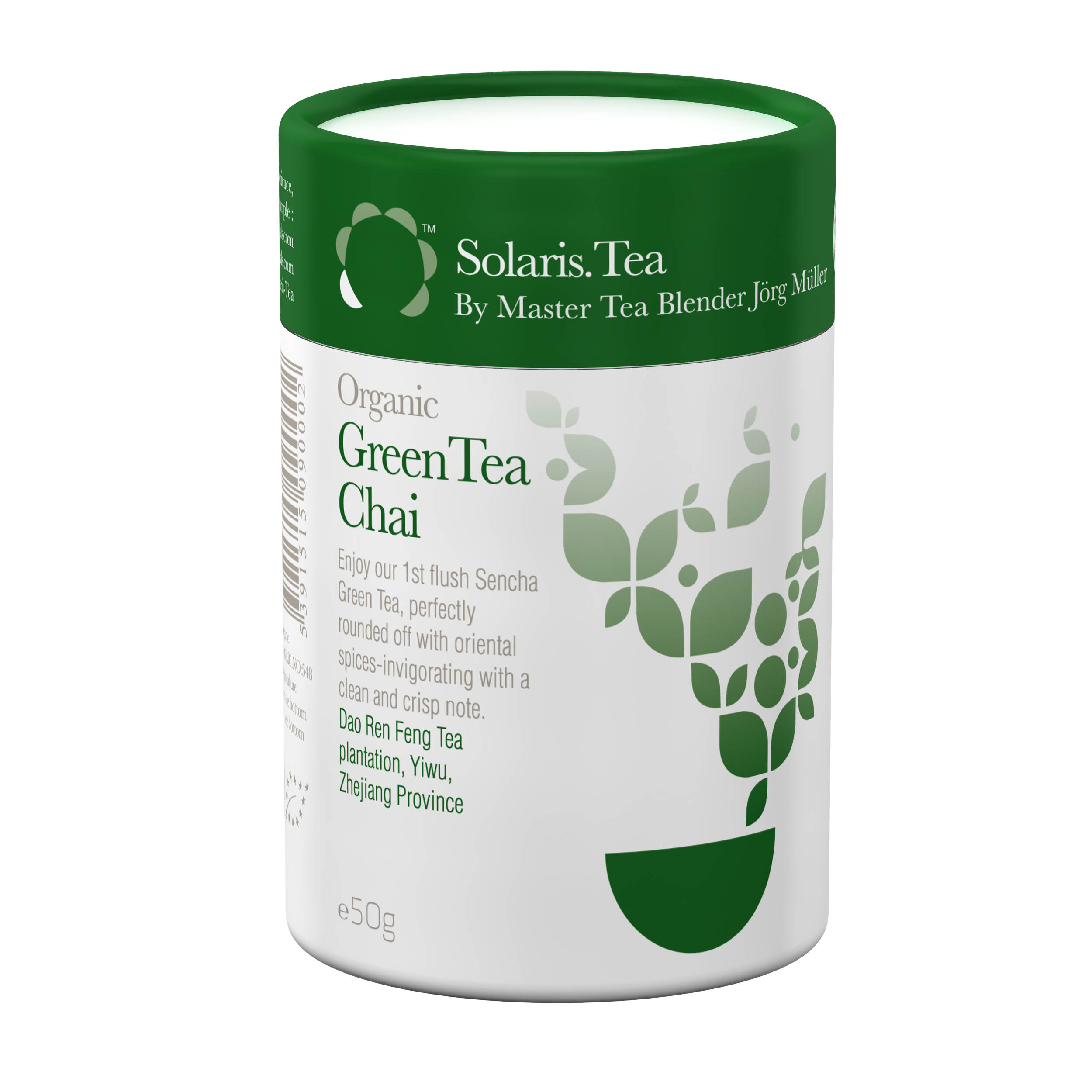 BIO Sencha Grüntee Chai Zylinder, lose Blätter 50g