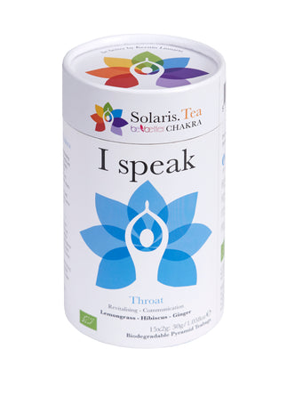 I Speak – Vissudha - Kehlchakra biologisch abbaubare Pyramiden- Teebeutel 15x2g  BIO